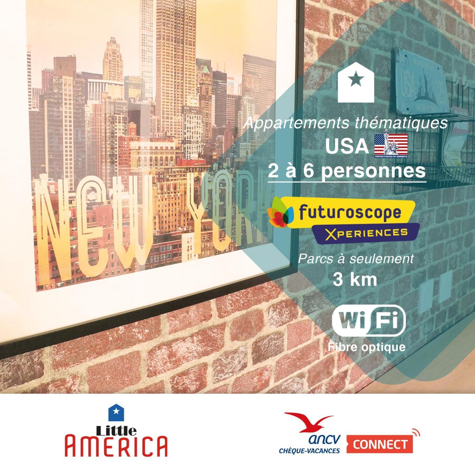 Little America - Appart Hotel 3Km Futuroscope ジョネ・クラン エクステリア 写真